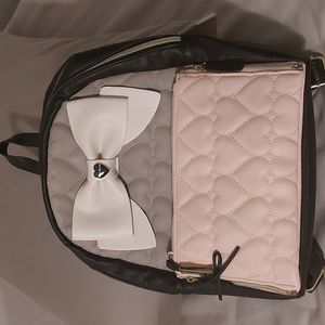 Betsey Johnson black small backpack